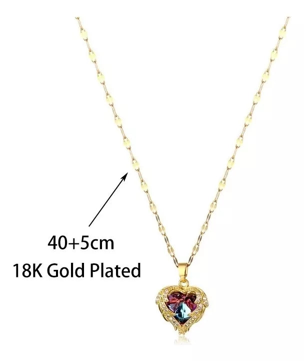 Collar De Corazon Oceano