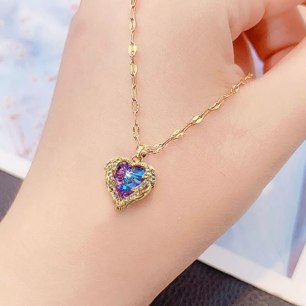 Collar De Corazon Oceano